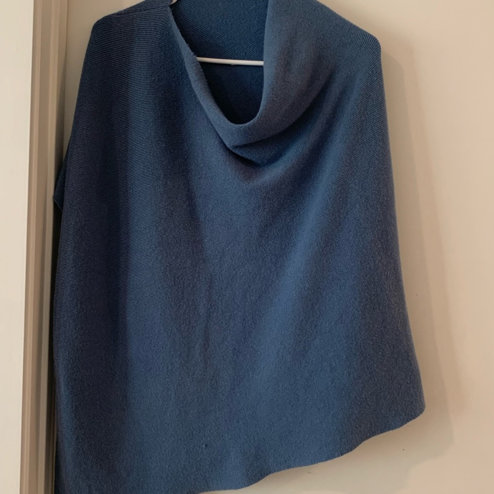 Jennifer Tattanelli Blue Cowl Neck Women's Sweater